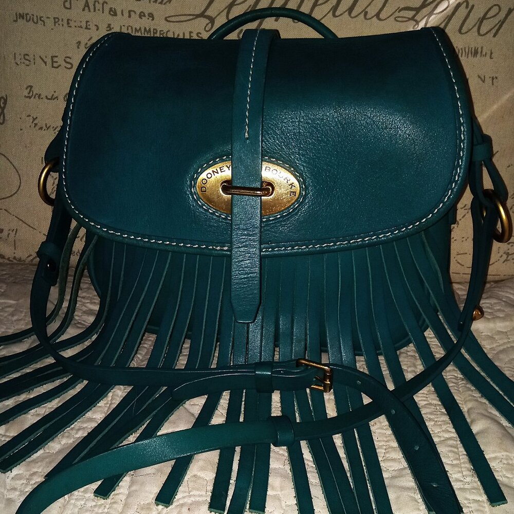 Dooney &  Bourke Lulu Fiona Teal Leather Crossbody